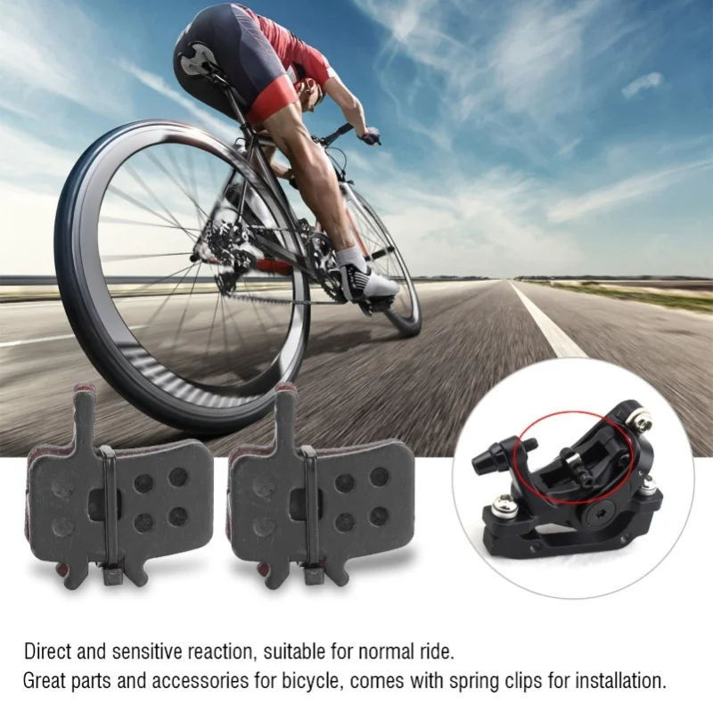 4 Pairs Resin Semi-Metal Bicycle Disc Brake Pads - Bike Brake Parts Pad Set For Enhanced Performance Cycling Equipment