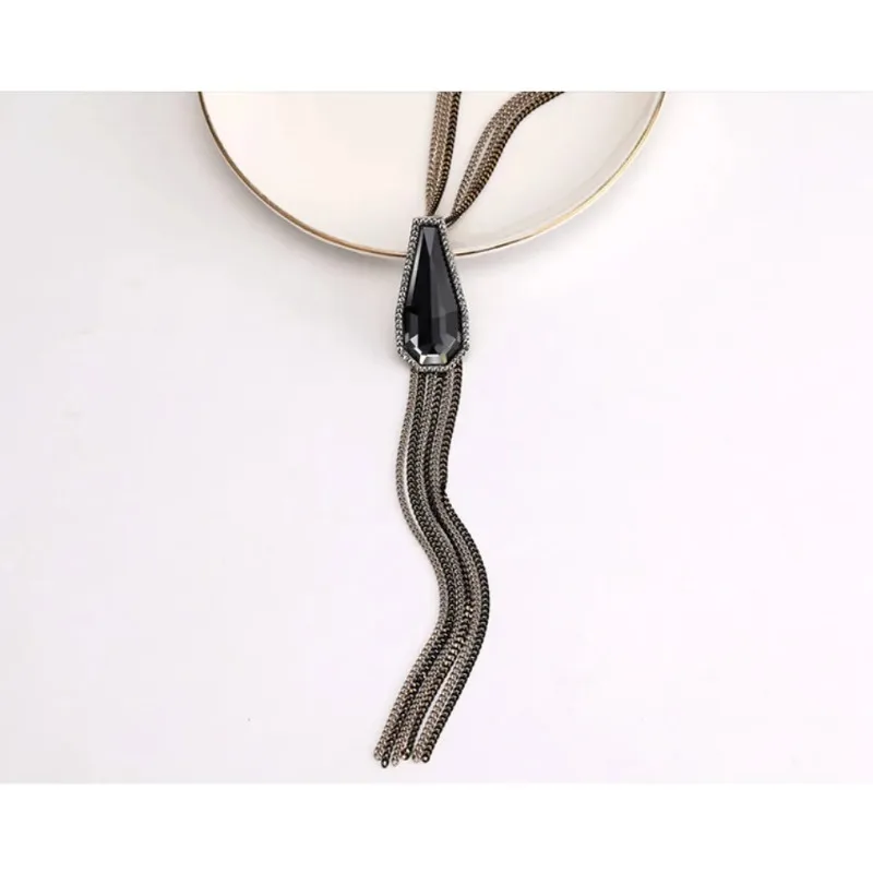 Цепочки для свитеров с кисточками, подвески и осенние и зимние аксессуары, уникальный женственный стиль, универсальные и элегантные ожерелья.