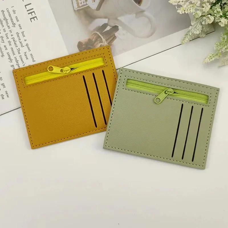 PU Leather Ultra-thin Driver License Cover Zipper Wallet Money Clip Credit Card Storage Bag Clutch Women Small Cash Holder Purse