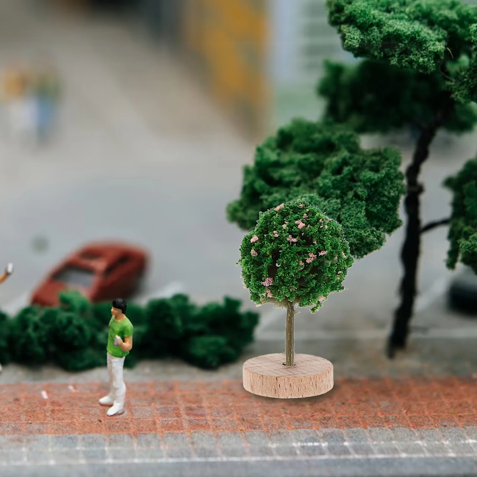 

28pcs Miniature Landscape Tree Models Simulation Sand Table Diy Scene Artificial Trees For Train Scenery Decor Plastic Mini