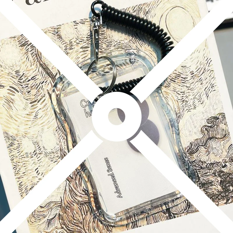 Kreativer Kpop Fotokartenhalter, transparenter Kartenhalter, Schlüsselanhänger, Fotohüllen, Buskarte, Studentenkartenetui, Fotorschutz