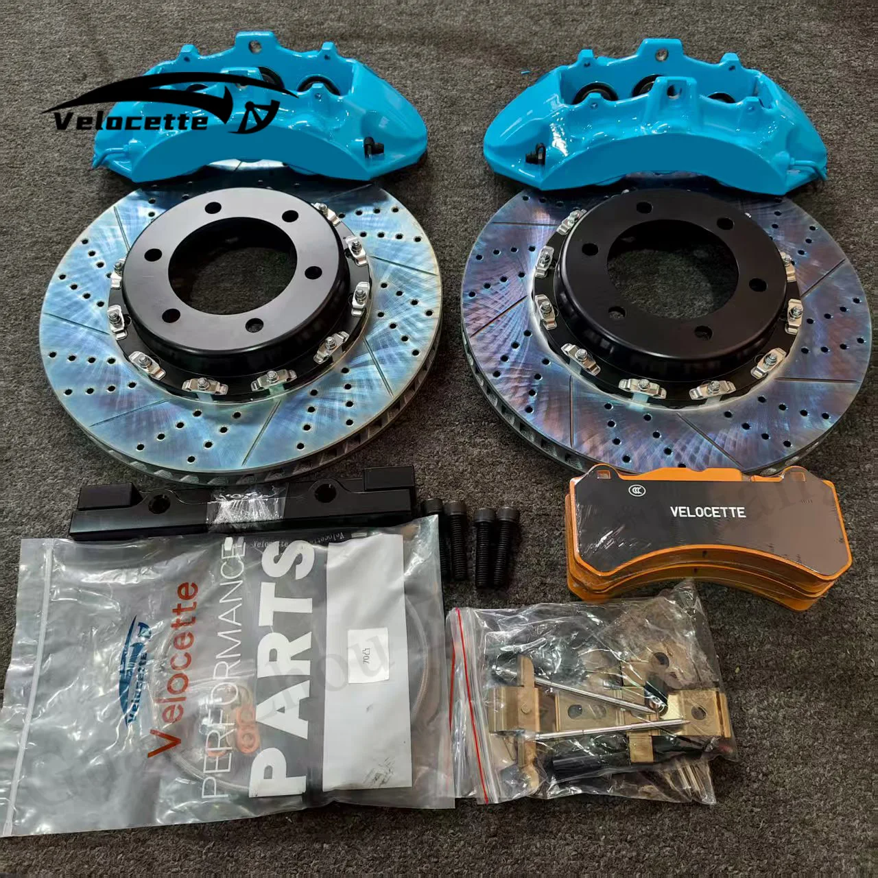 forAuto Aluminum Racing Caliper Big 6 Piston Brake Caliper Kit for Toyota Fortuner LC100 LC200  Isuzu D Max BMW E38 E90 E92
