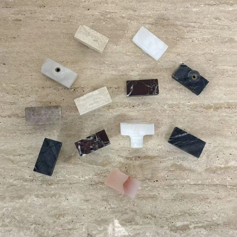 

Luxury Natural Marble Small Pull Handle For Drawer Wardrobe Cabinet High-End Villa Large Apartment Creative Decorative Knob