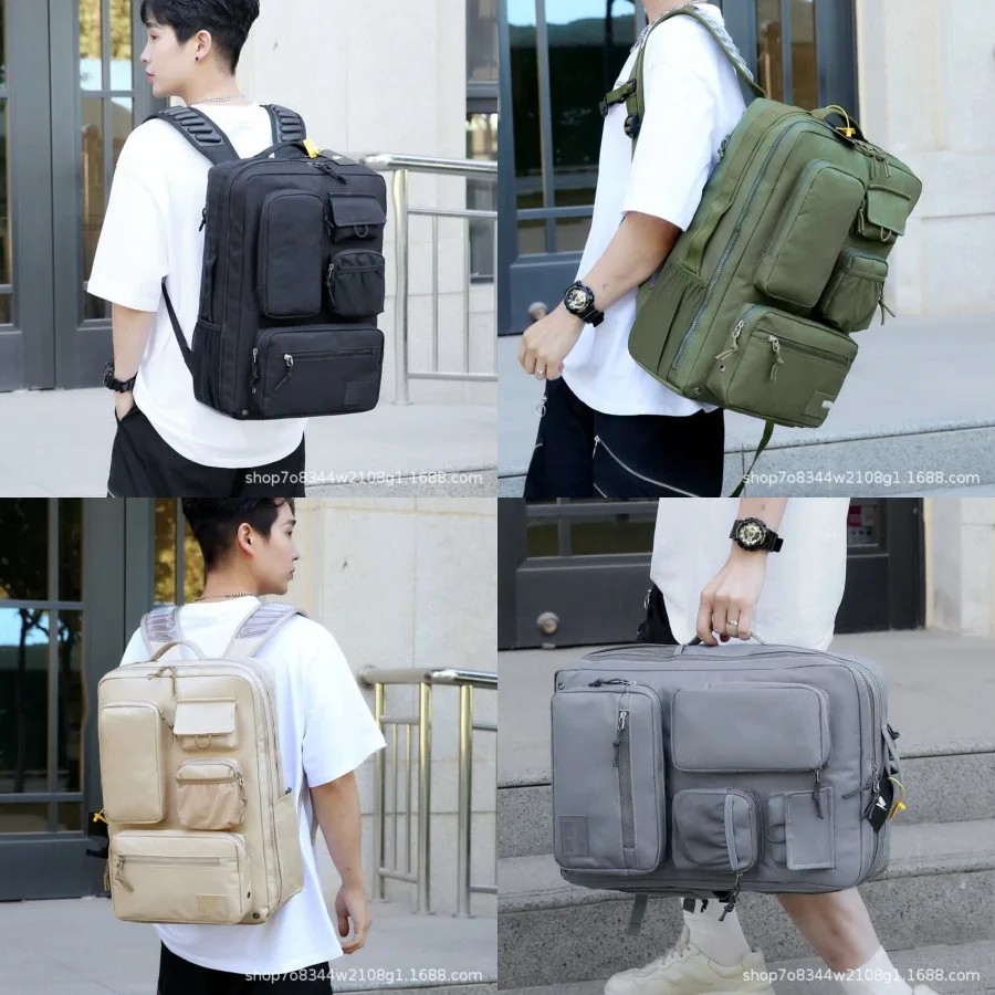 

【New style】Fashion trend backpack three-dimensional outer bag casual large-capacity men's travel bag nylon cloth fitness bag