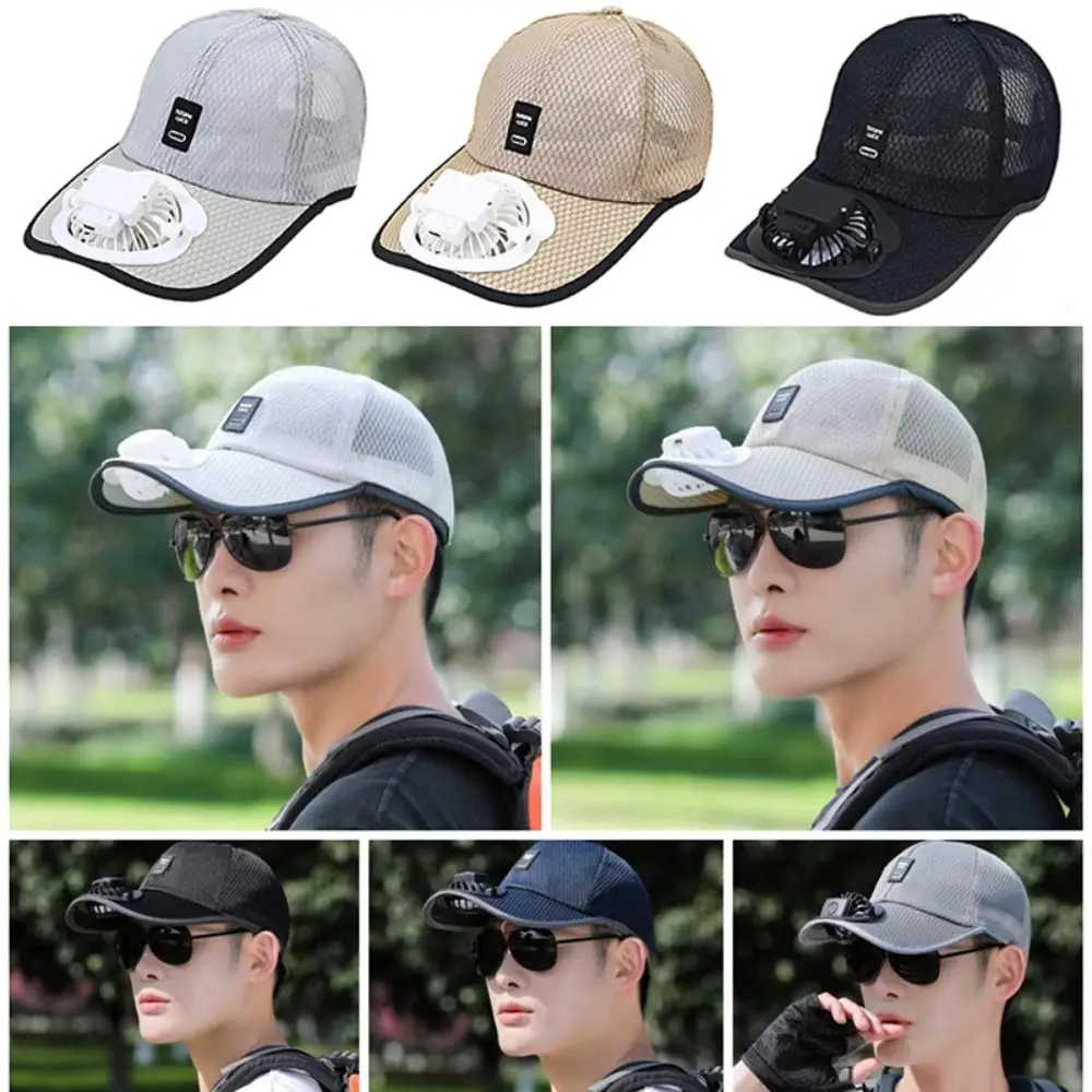 

Built-in Fan​​ Fan Baseball Hat​​ ​​UV Protection​​ Wide Brim​​ ​​Sun Hat​​ Breathable ​​Moisture-Wicking​​ ​​Cooling Hat​​