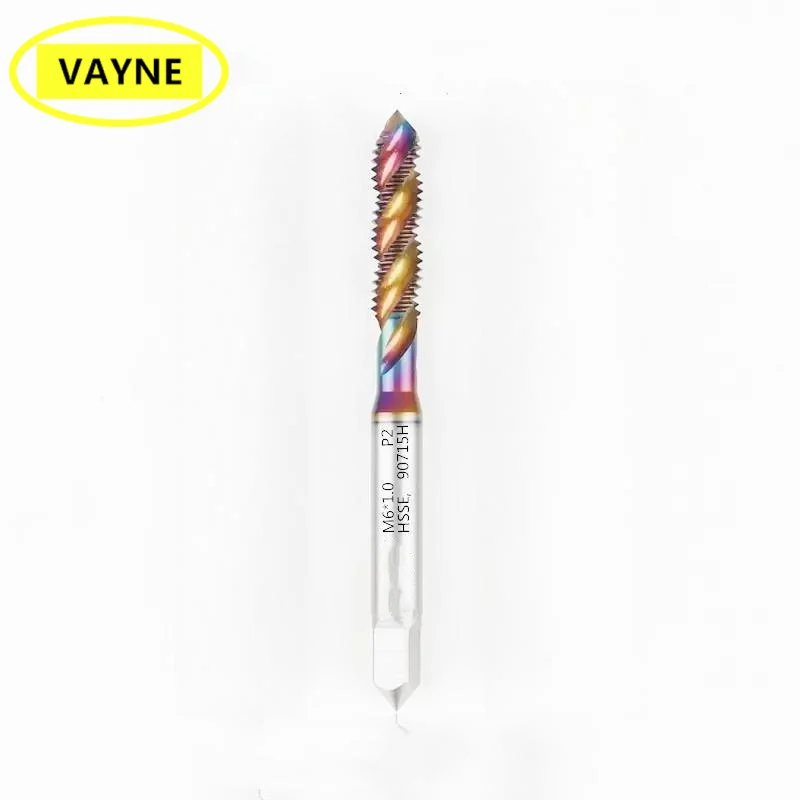 VAYNE HSSE Metrischer Spiralgewindebohrer TC-50 Beschichtung M1M2M3M4M5M6M8M10M12M14M16X0,25 0,35 1,25 1 1,75 Maschinengewindebohrer mit Feingewinde
