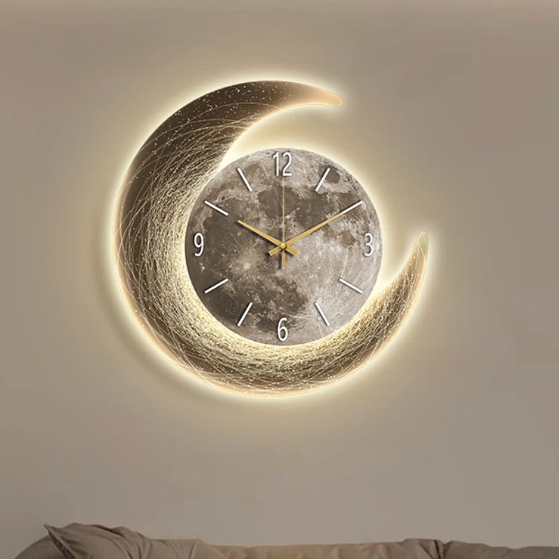 

battery powered modern wall clock night light artfashion nordic wall clock designer creativereloj de pared household goods