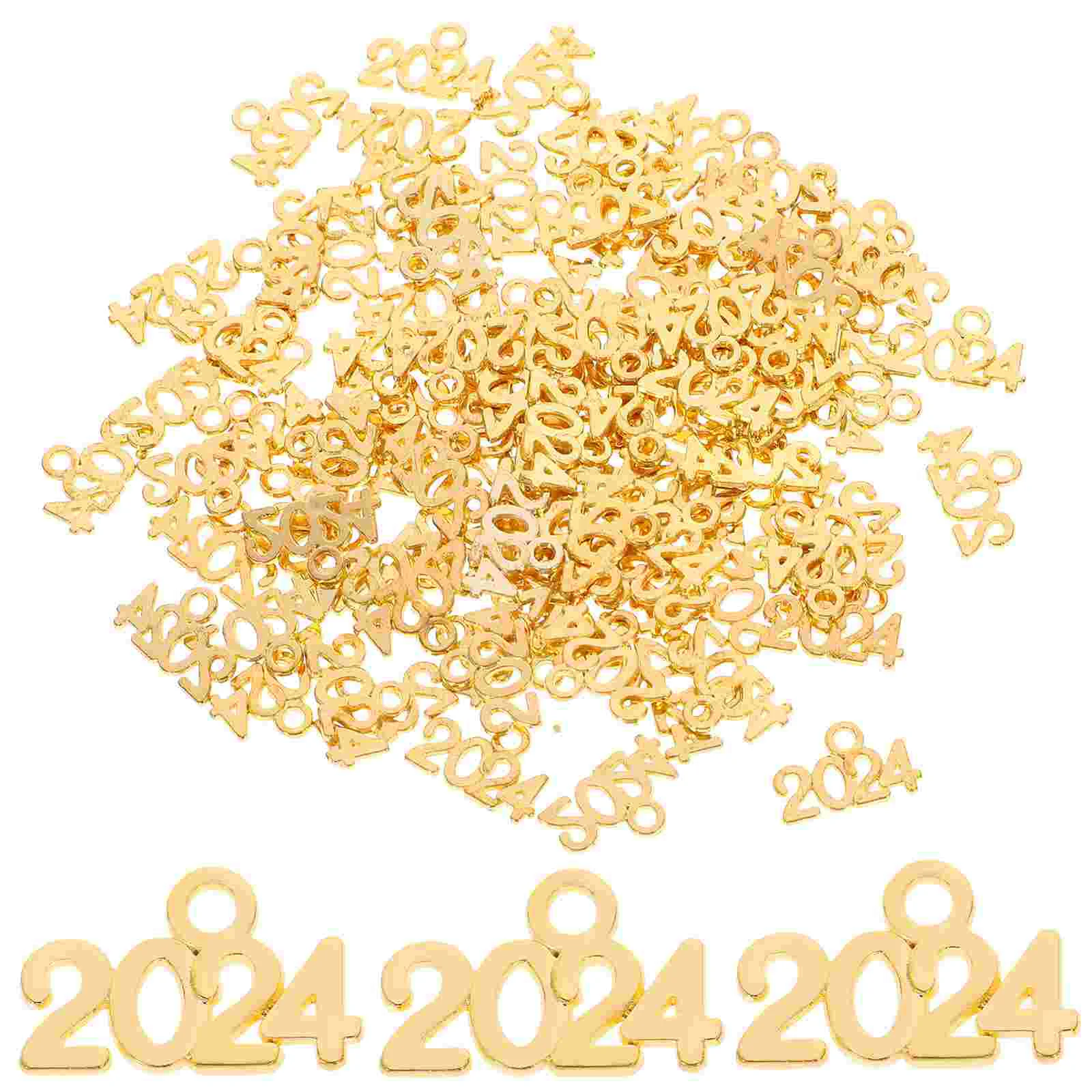 100 Pcs Graduation 2024 Charms Pendant Jewelry DIY Crafts Making Zinc Alloy for