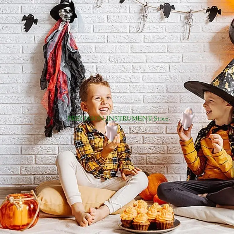 Elegant Small Specter Figure Specter Resin Artwork LED Lighted Ornament for Home Table Embellishment 37JD