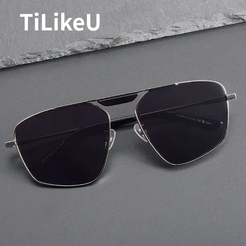 

Personalized Metal Single Beam Pilot Men's Outdoor Sunshade Driving Sunglasses UV400 Protection Fishing Polarized Sun Glasses