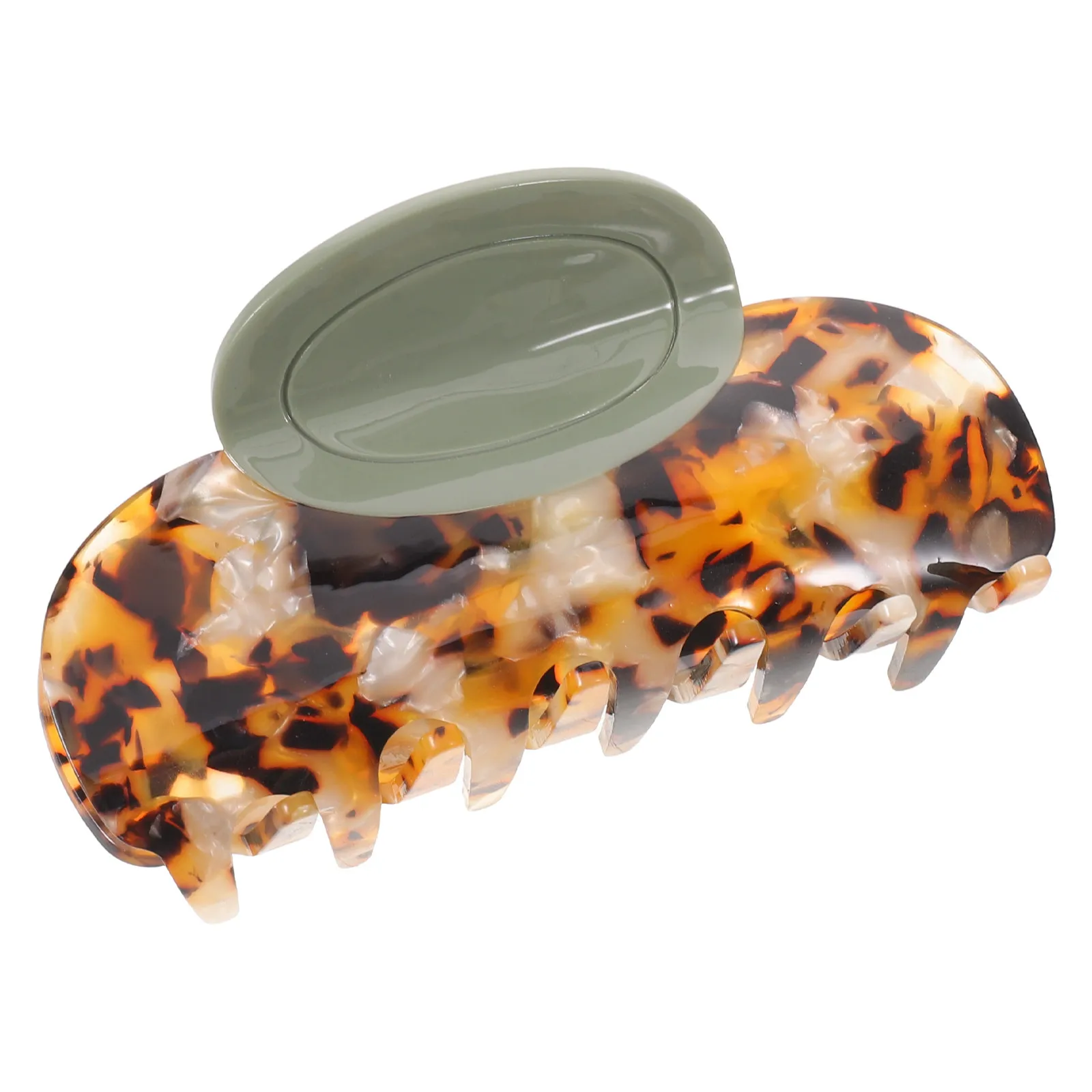 Large Plastic French Hair Claw Clip Tortoise Shell Pattern Non Slip Jaw Clip for Thick Curly Hair Office Wedding Styling