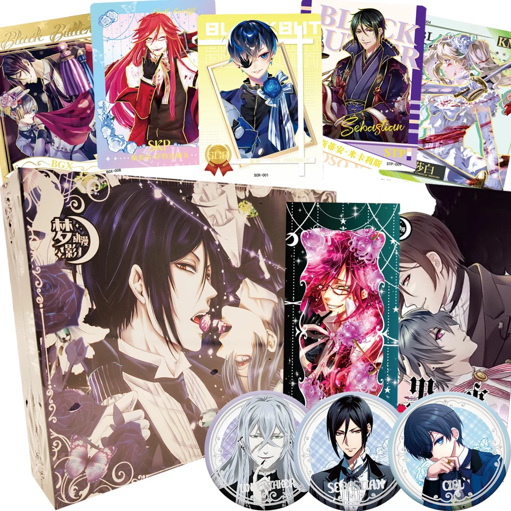 

Anime Black Butler Collection Cards Sebastian Grell Sutcliff SSR Visual Art Character Classic Poster Peripheral Cards Hobby Gift