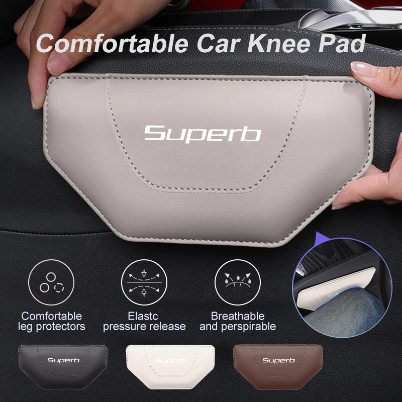 Universal Car Leg Knee Cushions Armrest Elbow Pad Accessories For Skoda Superb Octavia 2 3 Rapid Kodiaq Karoq Fabia Kamiq view 3