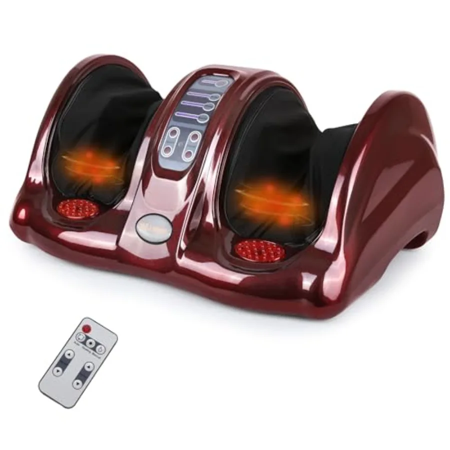 

Массажер для ног с подогревом и шиацу для улучшения кровообращения и снятия боли, массаж голеней, икр и стоп с глубоким разминанием и роликовым воздействием, черный