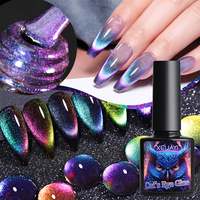 8ml Cat Eye Nail Gel Polish 9D Upgraded Magnetic Gel Polish Galaxy Chameleon Effect Nail Gel Soak Off Salon Manicure Nail Gel