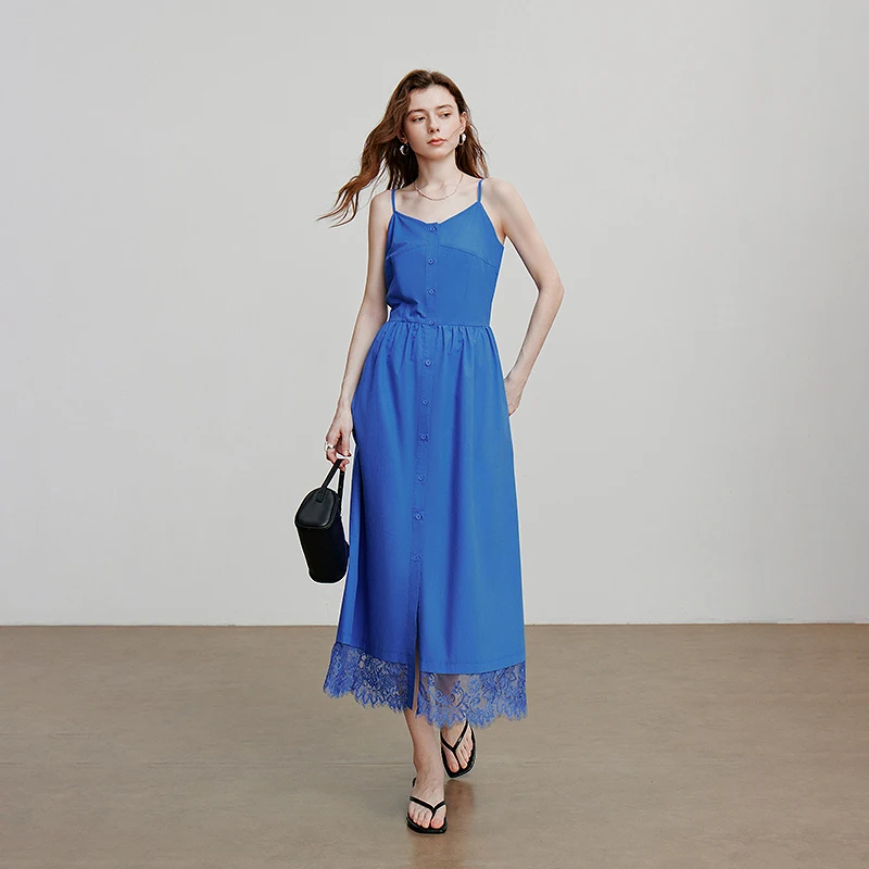 TOYOUTH فستان نسائي 2025 صيف جديد بحمالات ليوسيل بدون أكمام فستان أنيق 8529071