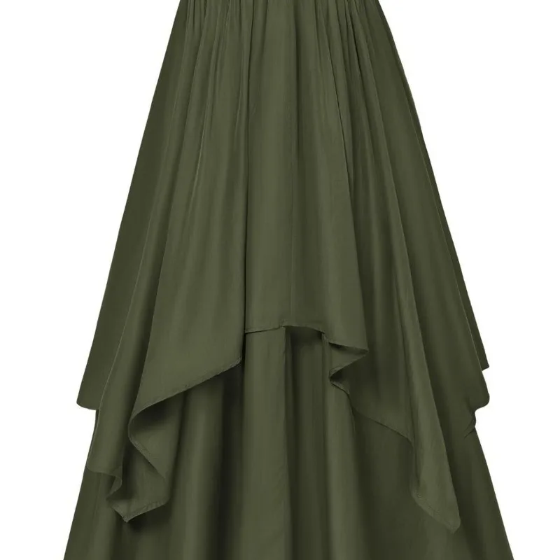 Faldas irregulares góticas Vintage de gran tamaño para Mujer, falda holgada de longitud media para verano Y2k, Faldas Grunge de cintura alta para Mujer, Moda 2025