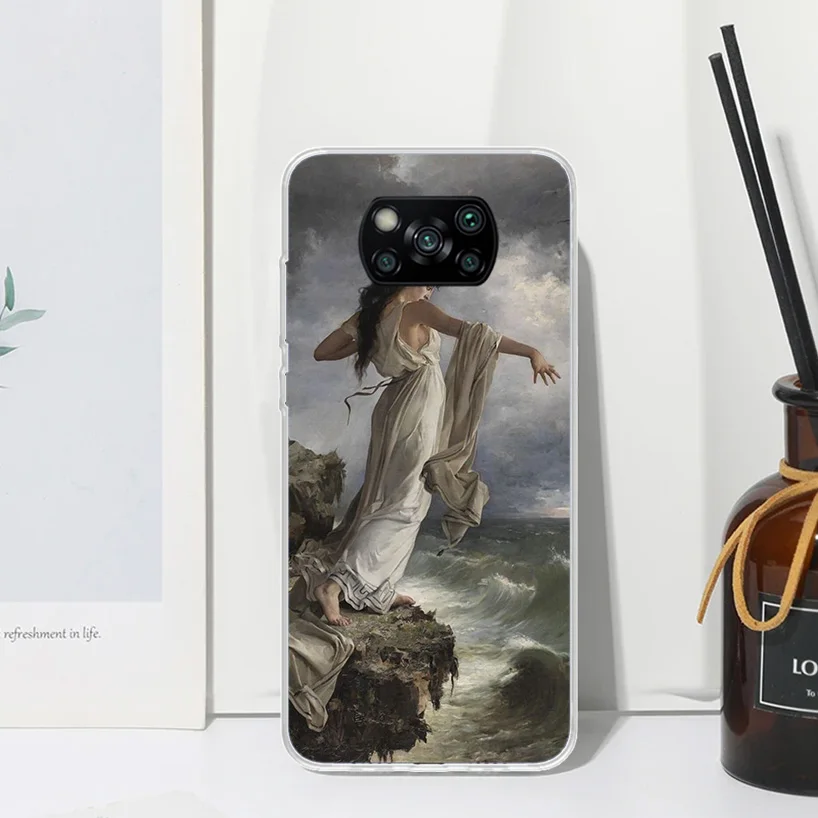 Malen kunst renaissance telefon hülle für xiaomi poco x6 x5 x4 x3 nfc f6 f5 pro f4 gt f3 f2 f1 m5s m4 m3 art fundas rückseitige abdeckung