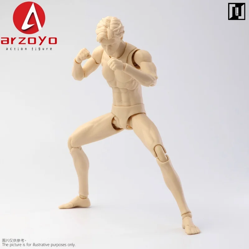 Mirrfig MF001 1/12 cuerpo de articulación muscular masculina blanco amarillo 16,2 cm figura de acción súper Flexible muñeca modelo articulada