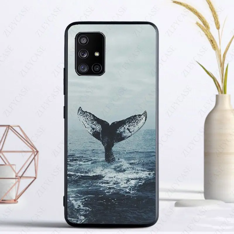 Marine life Whale tail Painted Cover For samsung Galaxy A14 A53 A13 A12 A40 A22 A23 A32 A34 A50 A51 A52S A54 A70 A71 A73 cases