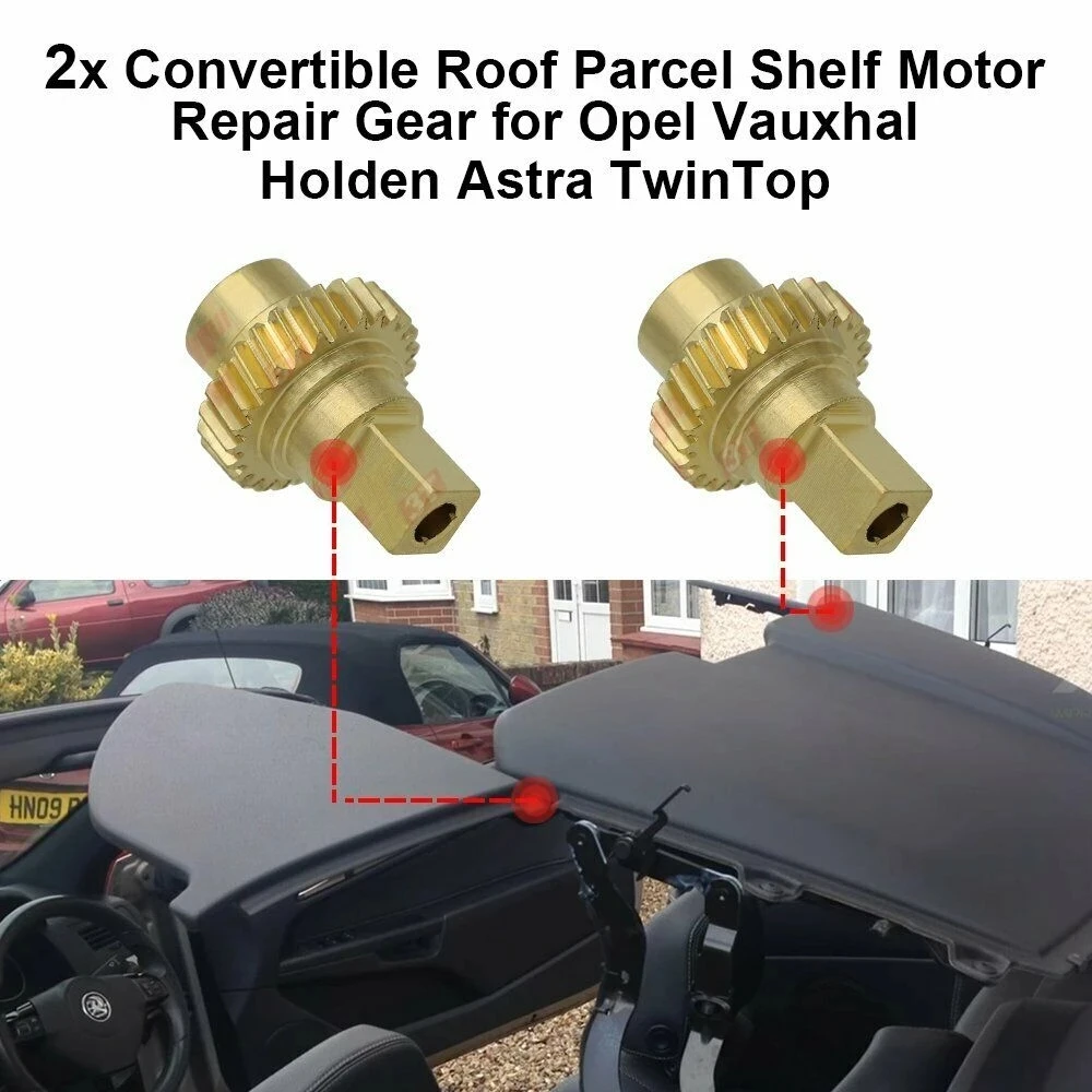 

2-Pack Convertible Roof Parcel Shelf Motor Gear for Opel Vauxhall Astra TwinTop