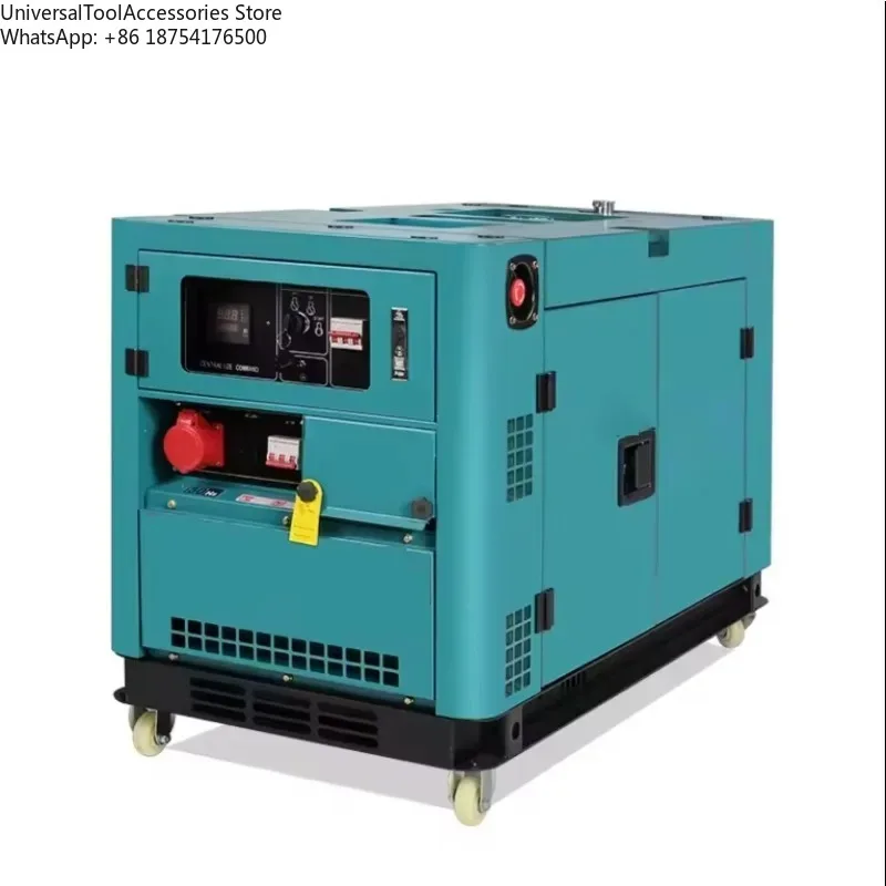 Silent 10kw Water Cooled Generator for Home Use 50/60Hz Frequency 110V/220V Electric Start with 4800/9600 Peak/Continuous WATTS