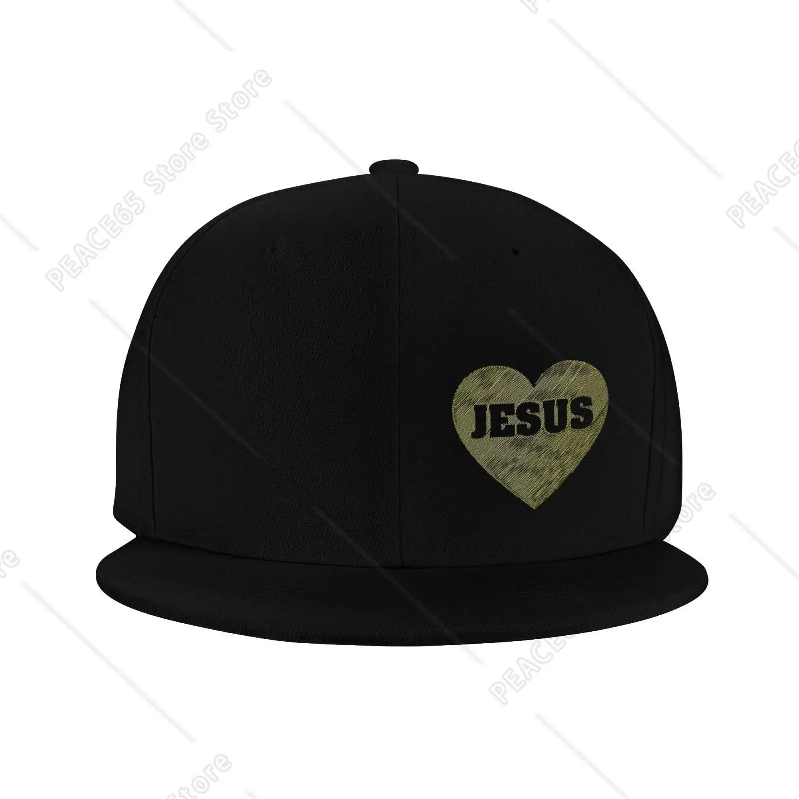 Золотая шляпа Snapback I Love Jesus для мужчин и женщин, классическая кепка с плоским козырьком, регулируемая шляпа дальнобойщика, унисекс, кепка в стиле хип-хоп с забавным принтом