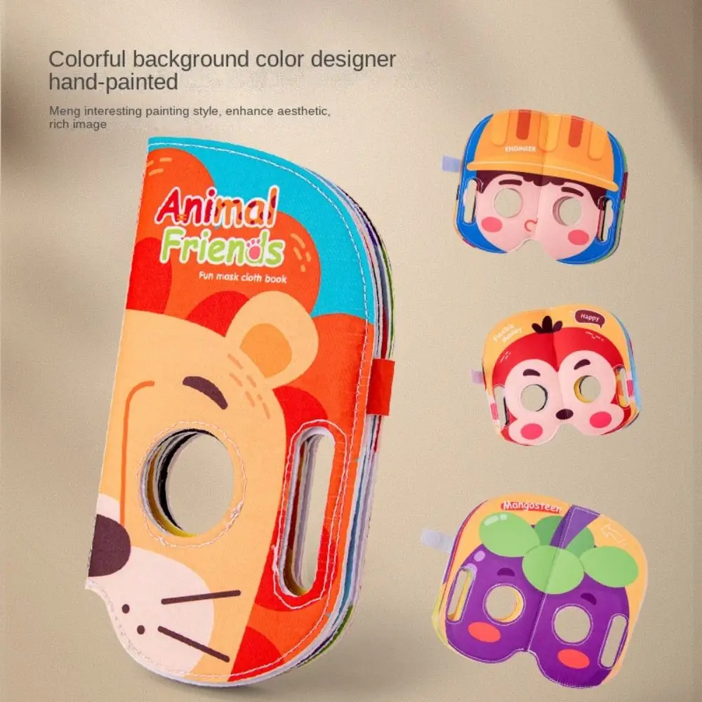 Cloth Cloth Book Baby Toys Mask Biteable Kids Crinkle Book Durable Sound Baby Early Learning Toys Parent-child Interactive