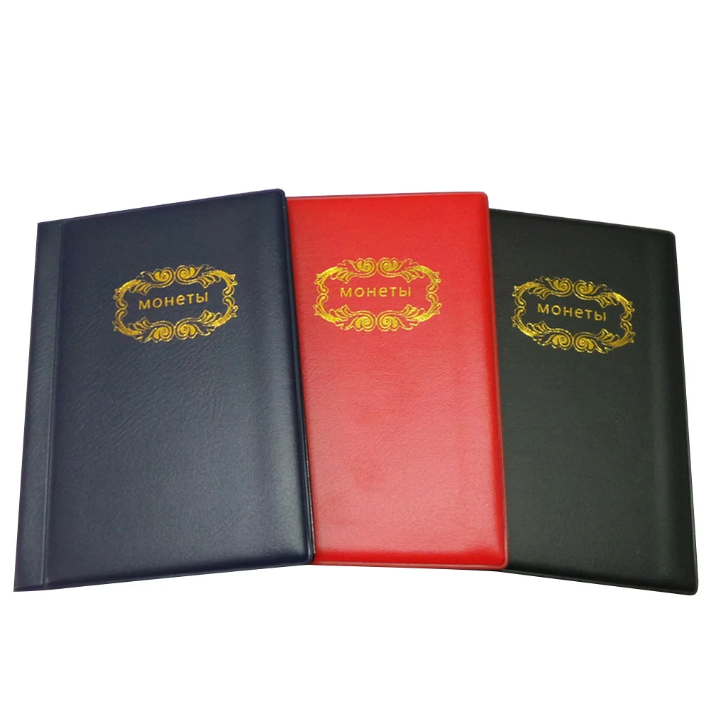 

120 Pockets Coin Holder Book Sturdy Faux Travel Size Clear Pockets Closures Perfect for Coin Enthusiasts and