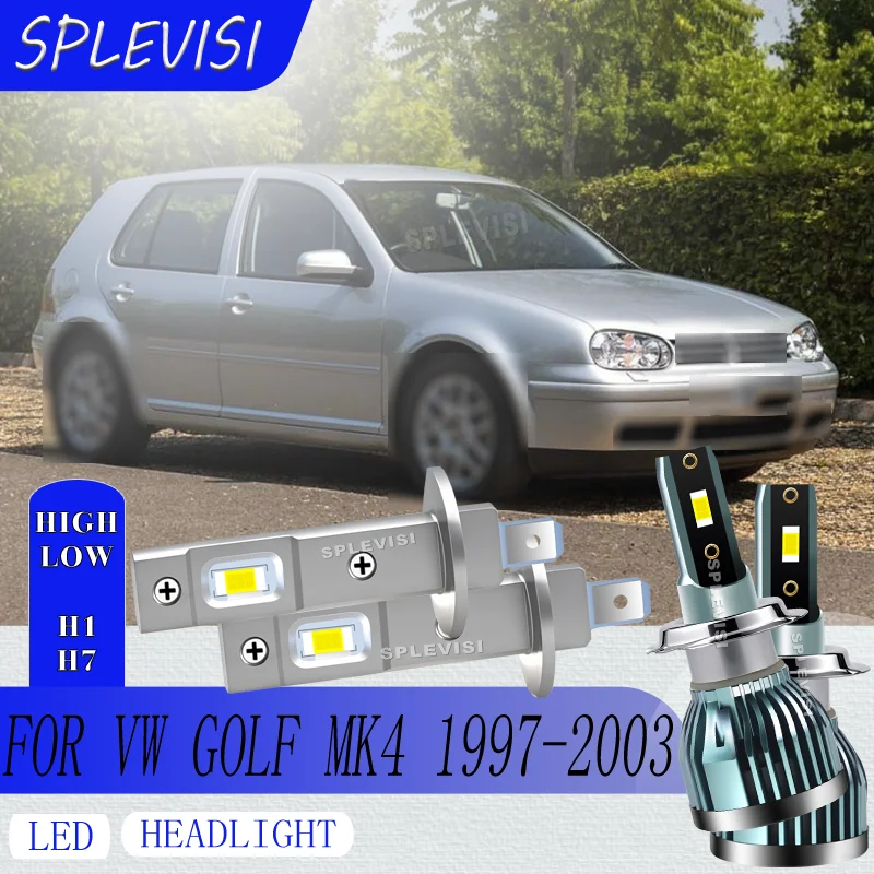 

All-Weather Protection for Rainy and Snowy Days Headlight high low beam LED For VW Golf MK4 1997 1998 1999 2000 2001 2002 2003