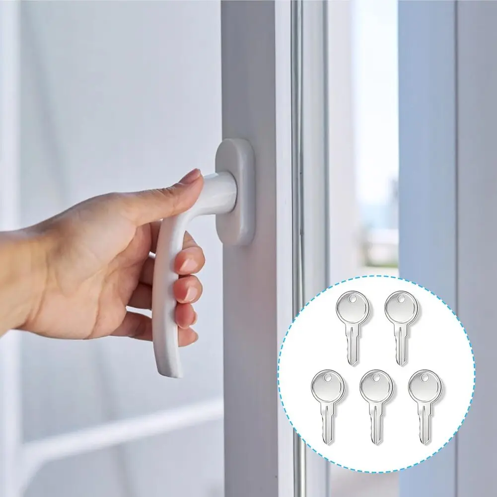Set of 5 Keys for UPVC Window Handles Compatible with For Securistyle Lock Mechanisms Installed in Modern uPVC Window Frames