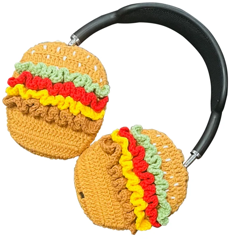 Suitable for Apple Airpodsmax earphone cover, hand woven earphone protective cover, Bluetooth protective cover, crochet yarn ear