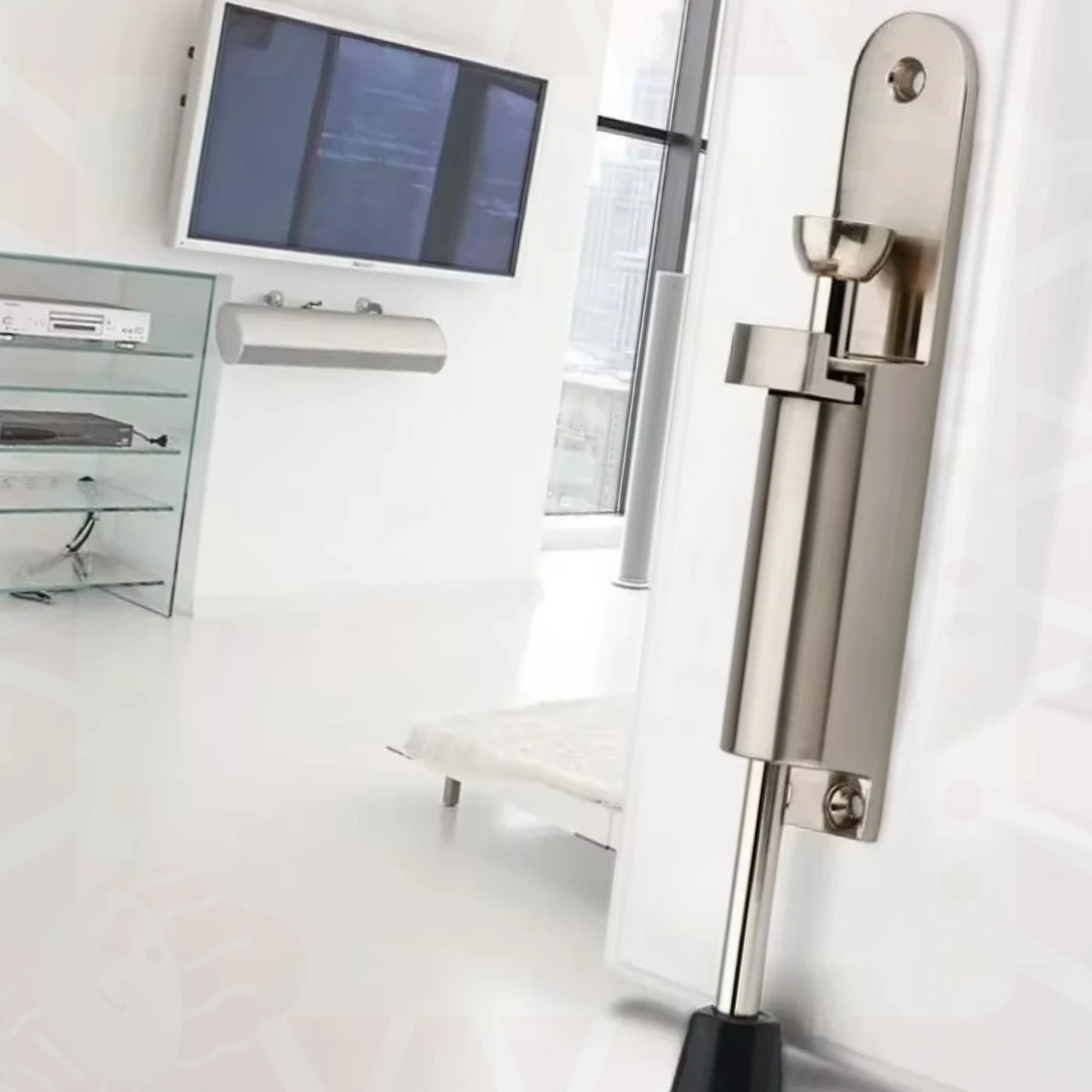 الربيع تحميل تلسكوبي الباب سدادة قابل للتعديل موقف سبائك الزنك الثقيلة أقفال الأبواب حامل وقف جدار حامي أدوات المنزل #3