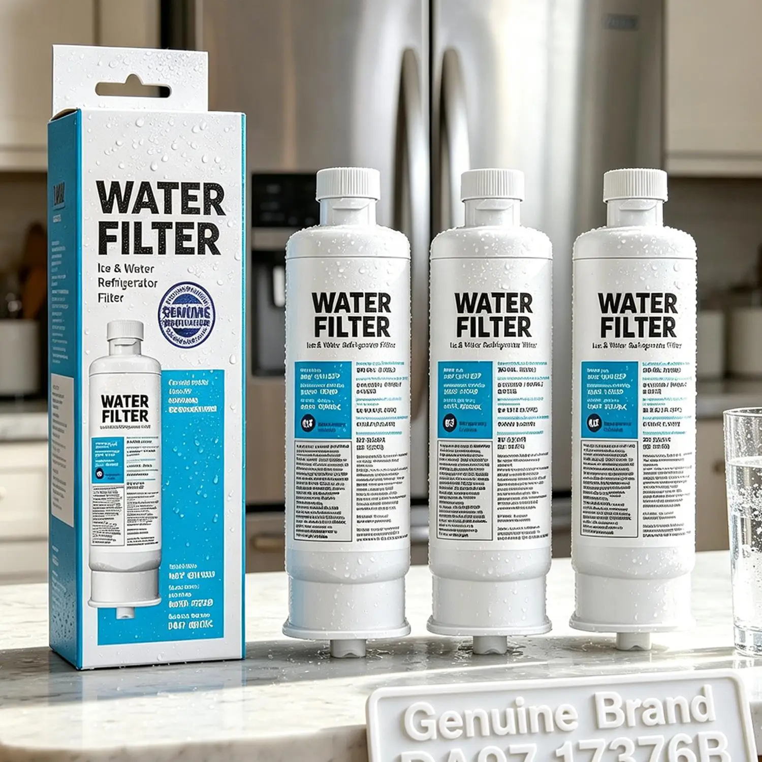Replacement for Samsung DA97-17376B Water Filter – NSF Certified Inline Refrigerator Replacement – Removes Chlorine, Lead & Odor – 6 Months / 300 Gal – Leak-Proof