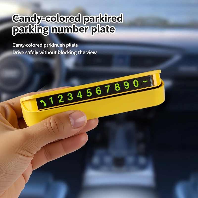 Hidden Temporary Parking Phone Number Plate: Telephone Car Park Stop Card Automobile Accessories