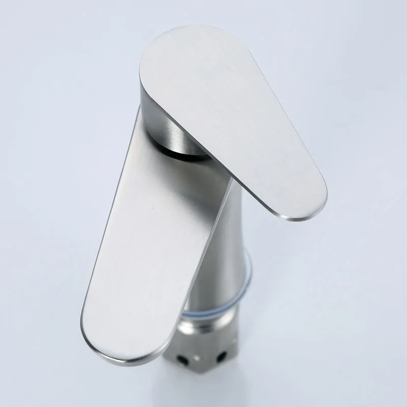 304 stainless steel brushed hot and cold bathroom single hole small waist bathroom washbasin washbasin faucet