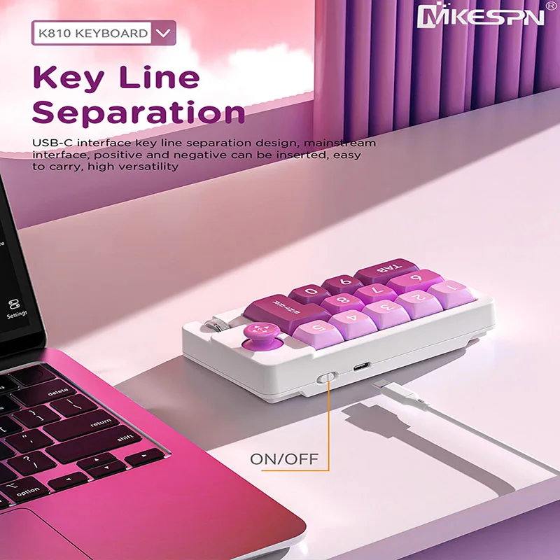 Imagem -04 - Teclado com Fio Mecânico Portátil Teclado Programável para Jogos Chave Hot Swappable Completa Rgb Backlight Desktop Laptop Joystick