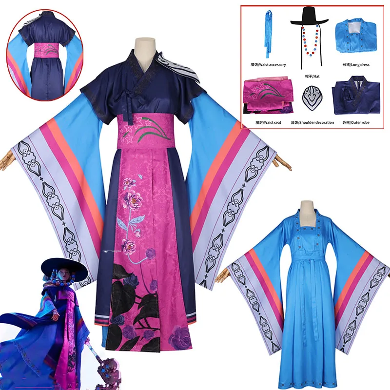 

Anime Celine Cosplay Costume Kimono Hat Nice Stitching cosplay Outfit for Adults Halloween Party Role Play Performance Restor