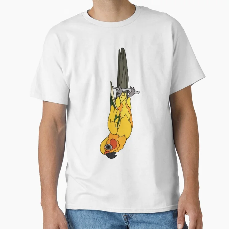

Love Sun Conures 1126 Cute Pet bird Gift T shirt for man Large size Tops Funny parrot Graphic Printed clothes