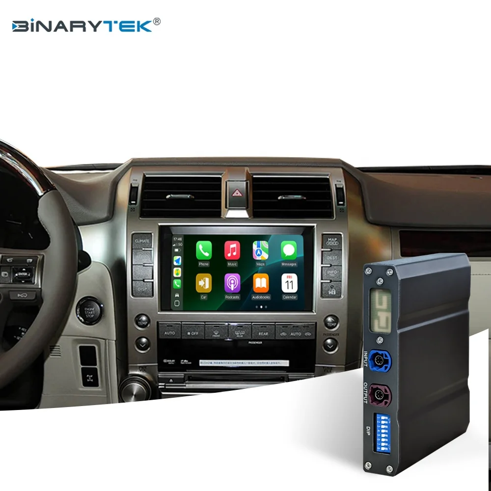 NewFor LEXUS LX570 IS GS GX TOYOTA Land Cruiser200 2009-2013 Binarytek Wireless CarPlay Android Auto Adapter Module Car Radio