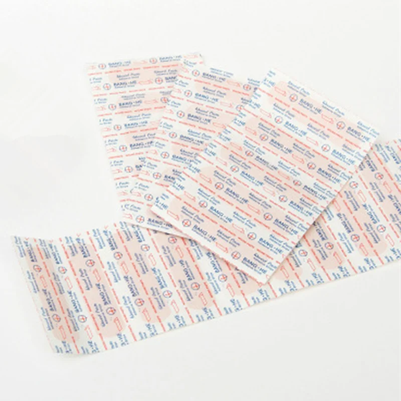 100Pcs/Pack Breathable Waterproof Adhesive Plaster Round Medical Wound plast First Aid Bandage Wound Hemostasis Sticker