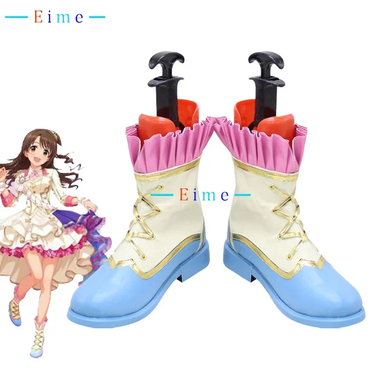 Shimamura Uzuki Cosplay Shoes PU Leather Shoes Halloween Carnival Colorful Boots Anime Cosplay Props Big Size Custom Made