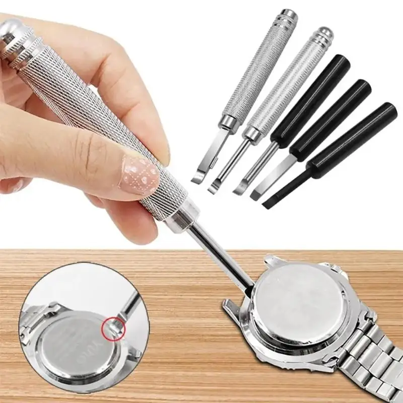 

1Pcs Metal Repair Tool Pry Tool New Press Battery Change Back Case Remover Remover Screw For Watchmaker Watch Back Case Opener