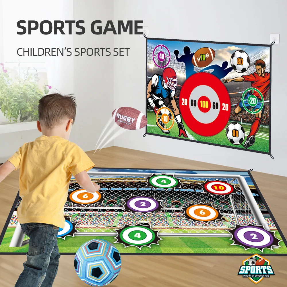 アメリカンフットボール、フットボール 2-in-1 スポーツ投げターゲットおもちゃセット、親子投げおもちゃ