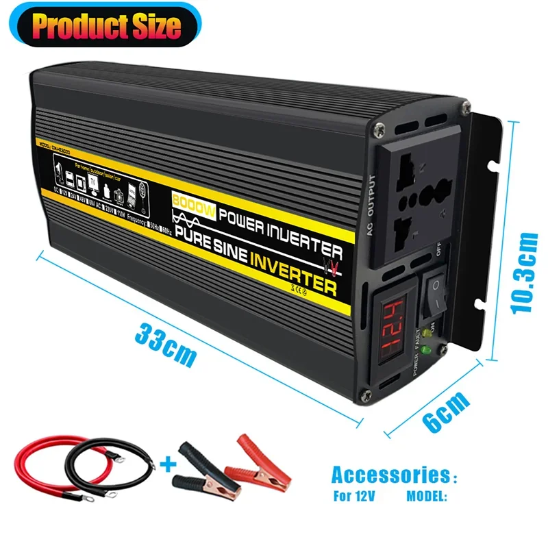 6000W 8000W Solar Power System 18W Solar Panel 30A Solar Controller 110V/220V Pure Sine Inverter Complete Power Generation Kit