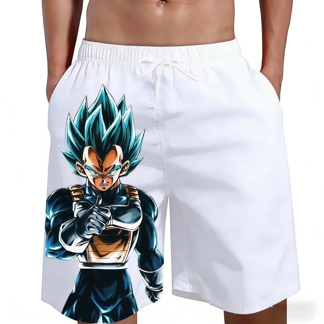 2026 Dragon Ball Vegeta Super Saiyan Blue Print Men Kids Beach Shorts Casual Quick Dry Family Matching Swim Trunks High-quality