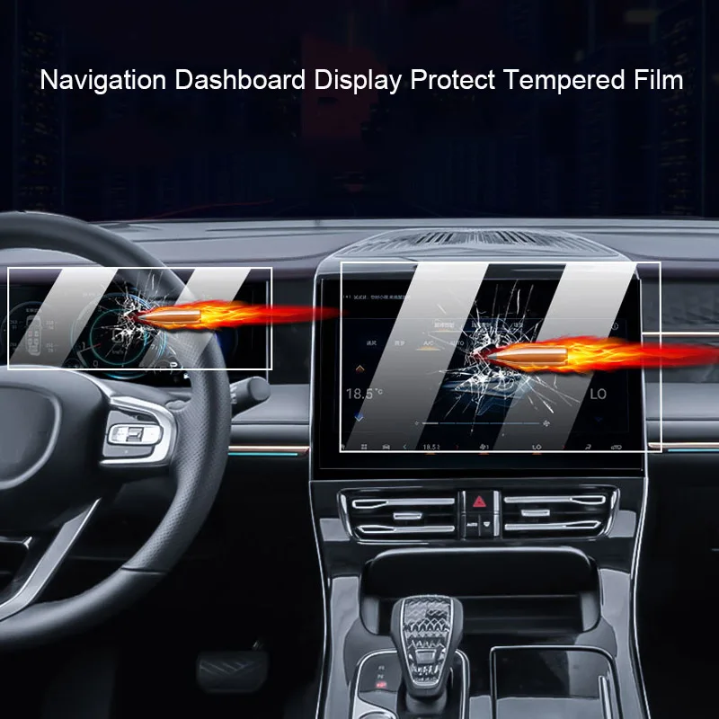 سيارة لتحديد المواقع والملاحة شاشة حماية الفيلم المقسى ل GAC Trumpchi GN8 M8 2022-الحاضر السيارات لوحة القيادة عرض ملصق الملحقات
