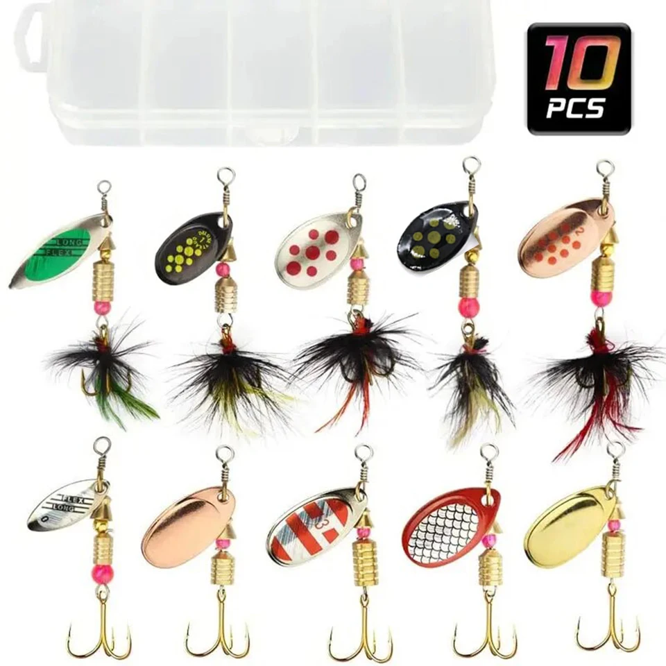 Metal Spoon Spinner Lure 2 to 8g 3.5g 10pcs/Lot Spoonbait Crankbaits Fishing Wobblers For Pike Crochet Set Bait Tackles