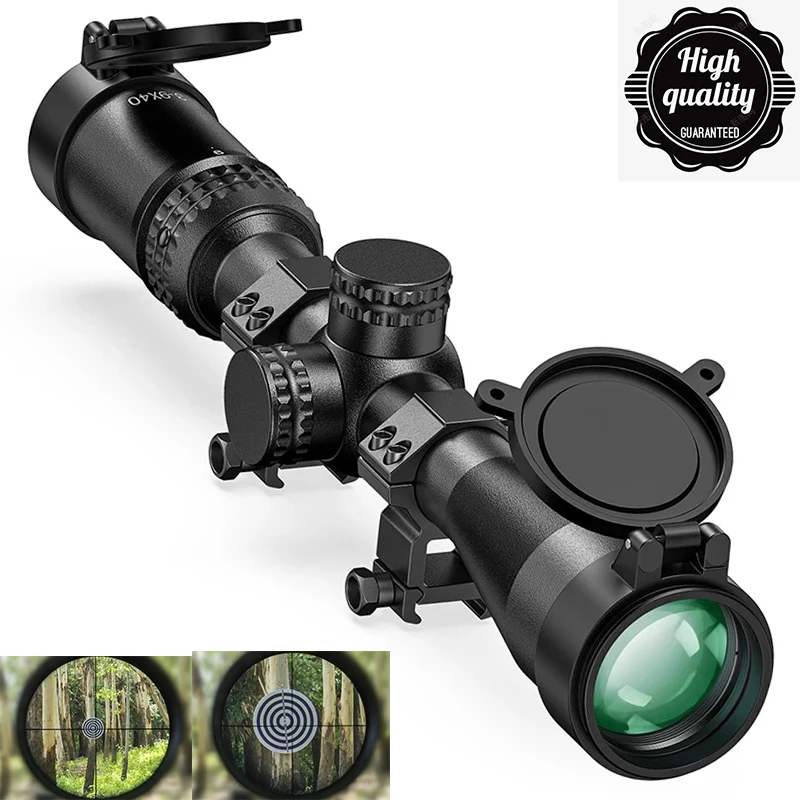 

First JackalHowl 3-9x40 Rifle Scope 1 Inch Tube SFP with Free 20mm Scope Rings BDC Reticle Second Focal Plane