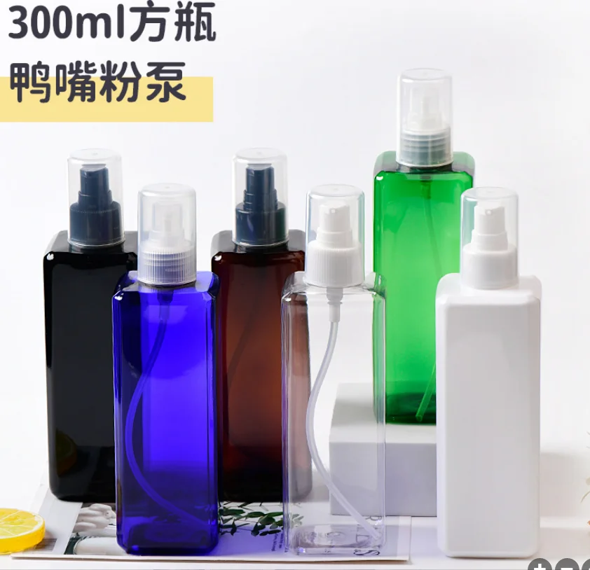 

250ML300ml square plastic PET BOTTLE toilet water lotion emulsion serum essential toner foundation skin care cosmetic packing